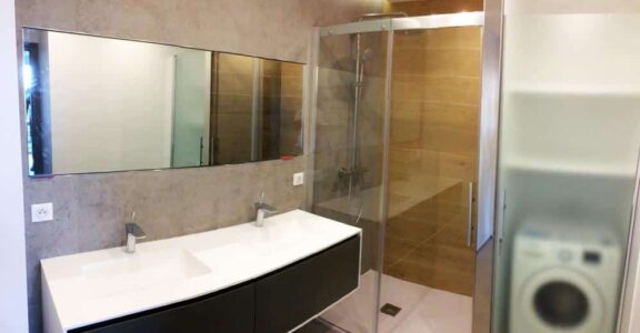 Salle d’eau mélange des matières